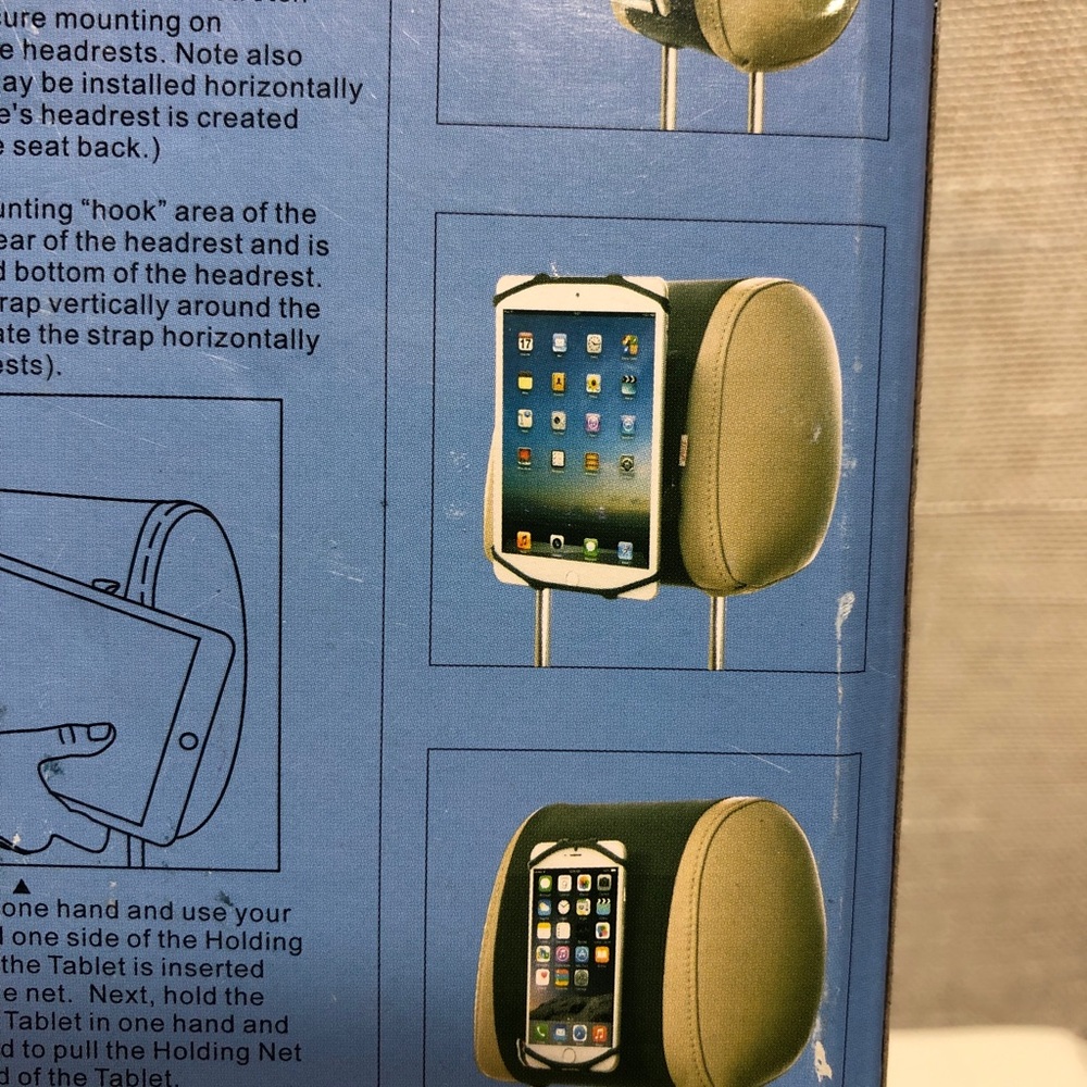 NWOT Universal Car Headrest Mount for Tablets and Phones